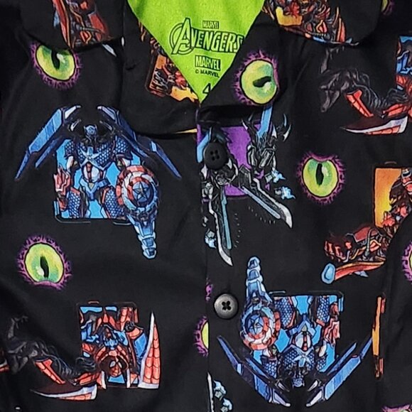 Marvel Avengers 2-Piece Button Down Pajama Set, Sizes 4-10 - NWT - Picture 2 of 3